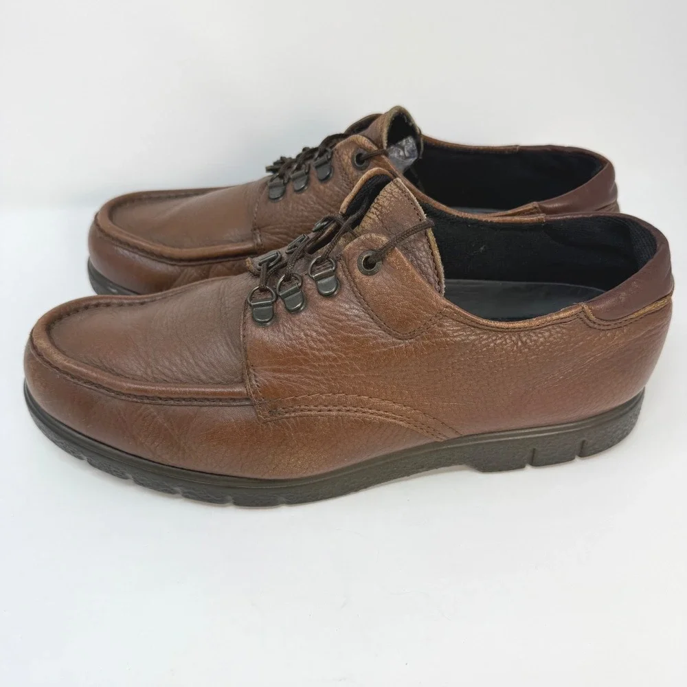 Red Wing Shoes Mens 12 B Brown Pebbled Leather Moc Toe Oxford D-Ring Shoes
